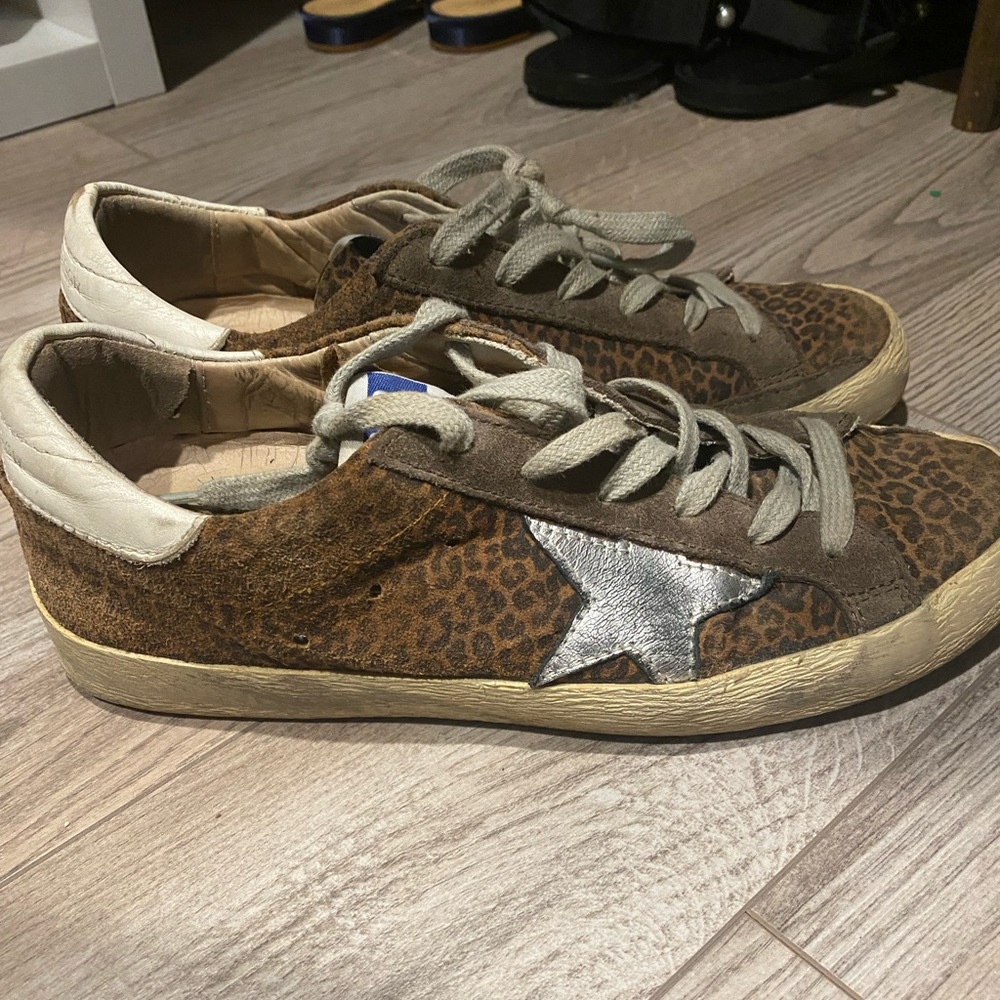 Golden Goose leopard shoes sz 36